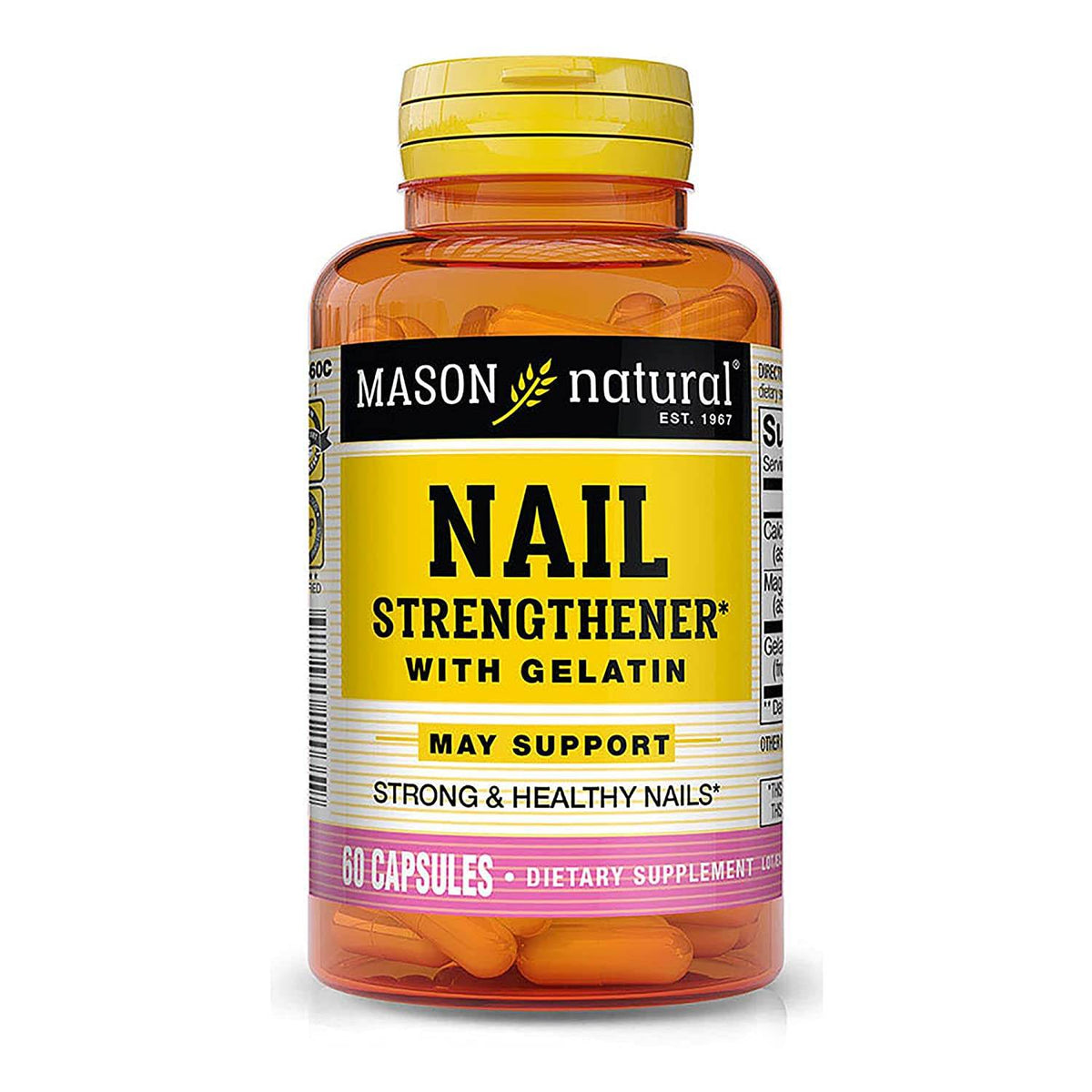 Mason Naturals Nail Strengthener With Gelatin, Capsules, 60 ea - OTC Shoppe Express