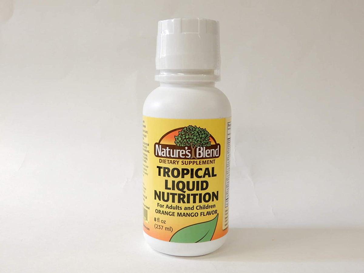 Nature's Blend Tropical Liquid Nutrition Liquid, Orange Mango, 8 oz