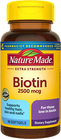 Nature Made Biotin 2500 mcg, Liquid Softgels, 90 ea - OTC Shoppe Express