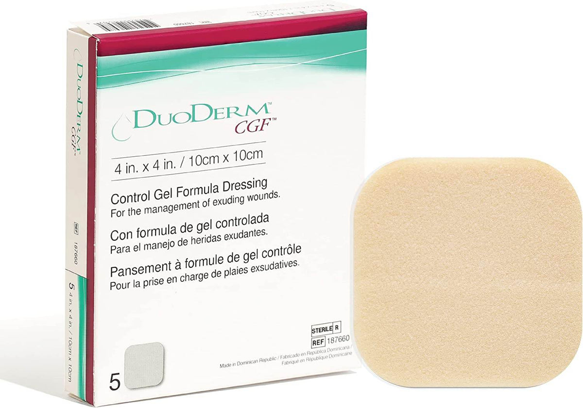 Convatec Duoderm CGF Dressing, 4 inch x 4 inch, 5 ea - OTC Shoppe Express