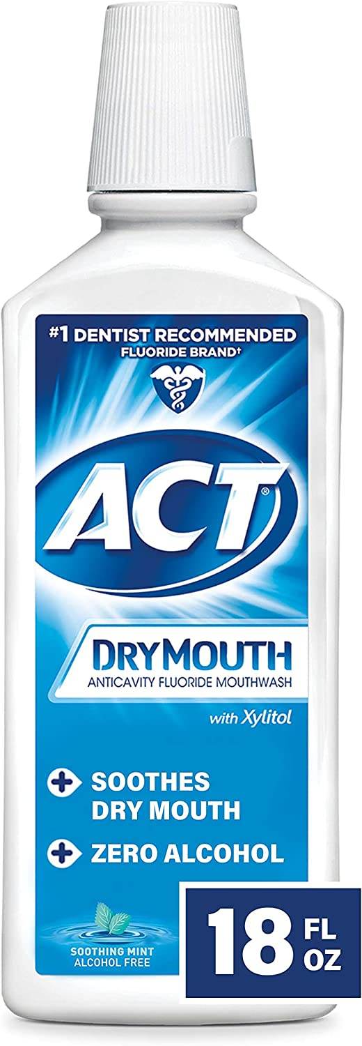 ACT Total Care Dry Mouth Anticavity Mouthwash, Soothing Mint, 18 oz - OTC Shoppe Express