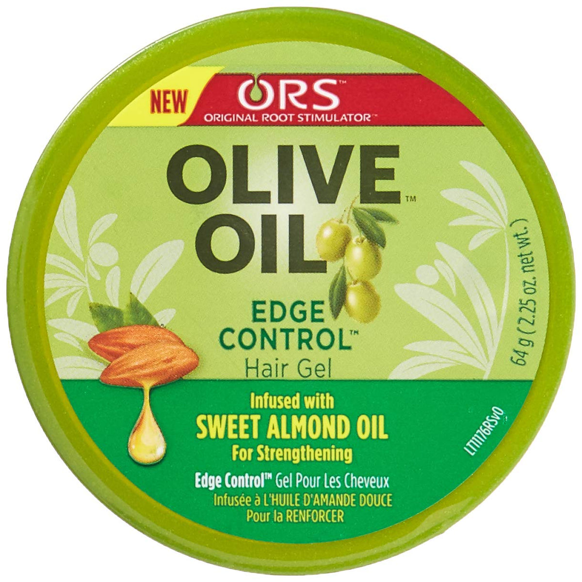 ORS Olive Oil Edge Control Nourishing Jar Hair Styling Gel, 2.25 oz