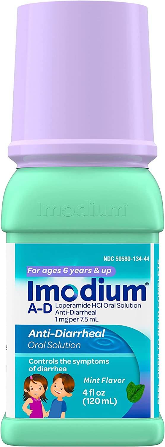 Imodium A-D Anti-Diarrheal Oral Solution, Mint Flavor, 4 oz - OTC Shoppe Express