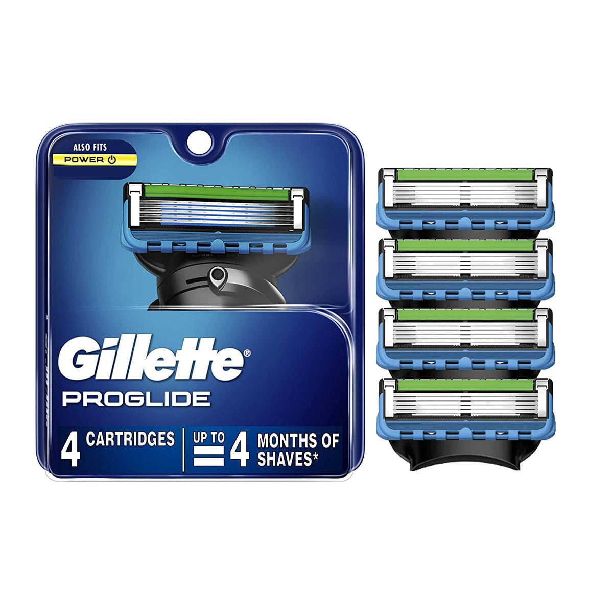 Gillette Fusion ProGlide Power Razor Blade Refills, 4 ea - OTC Shoppe Express