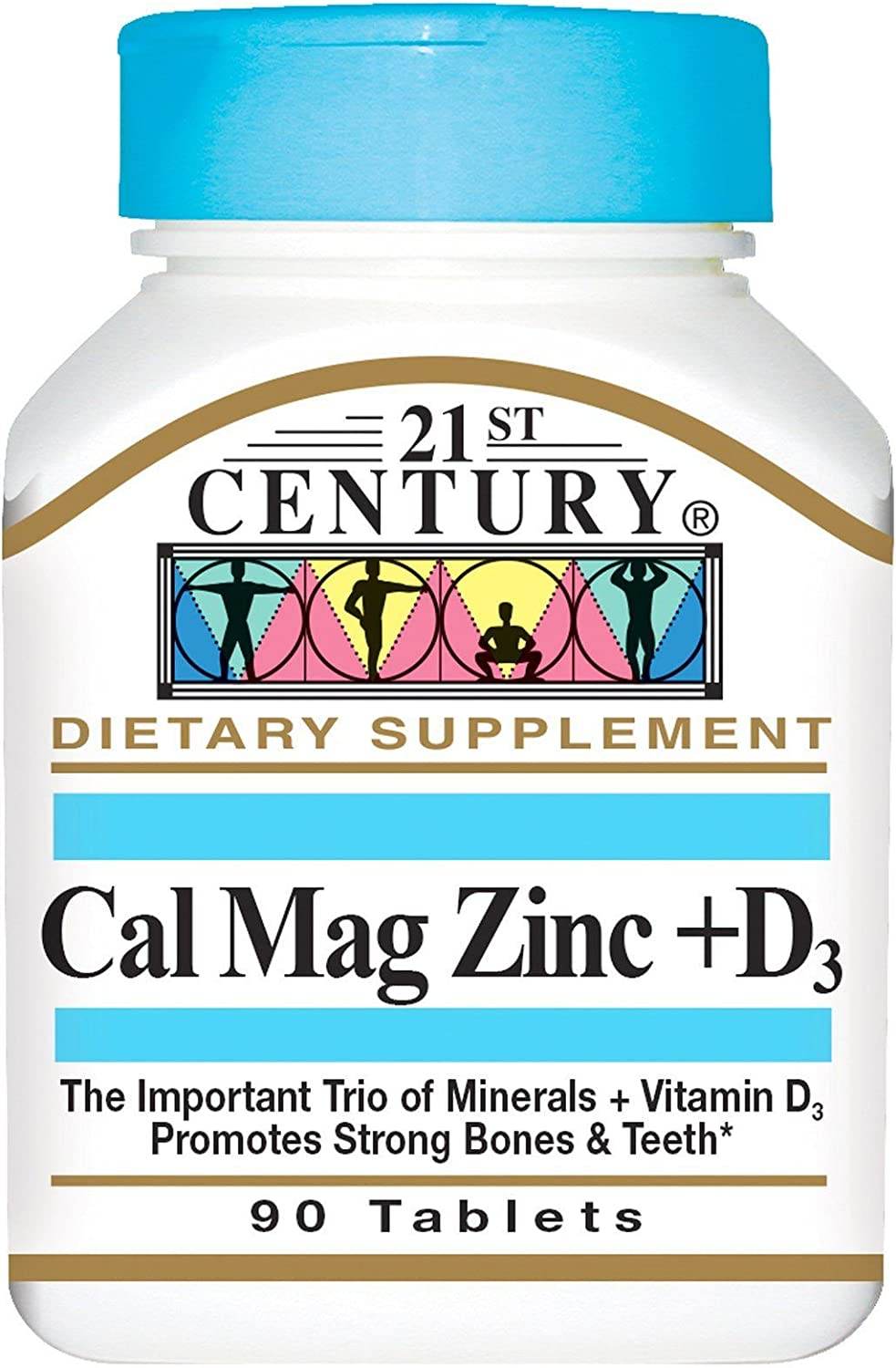 21st Century Calcium Magnesium Zinc + D3, Tablets, 90 ea - OTC Shoppe Express