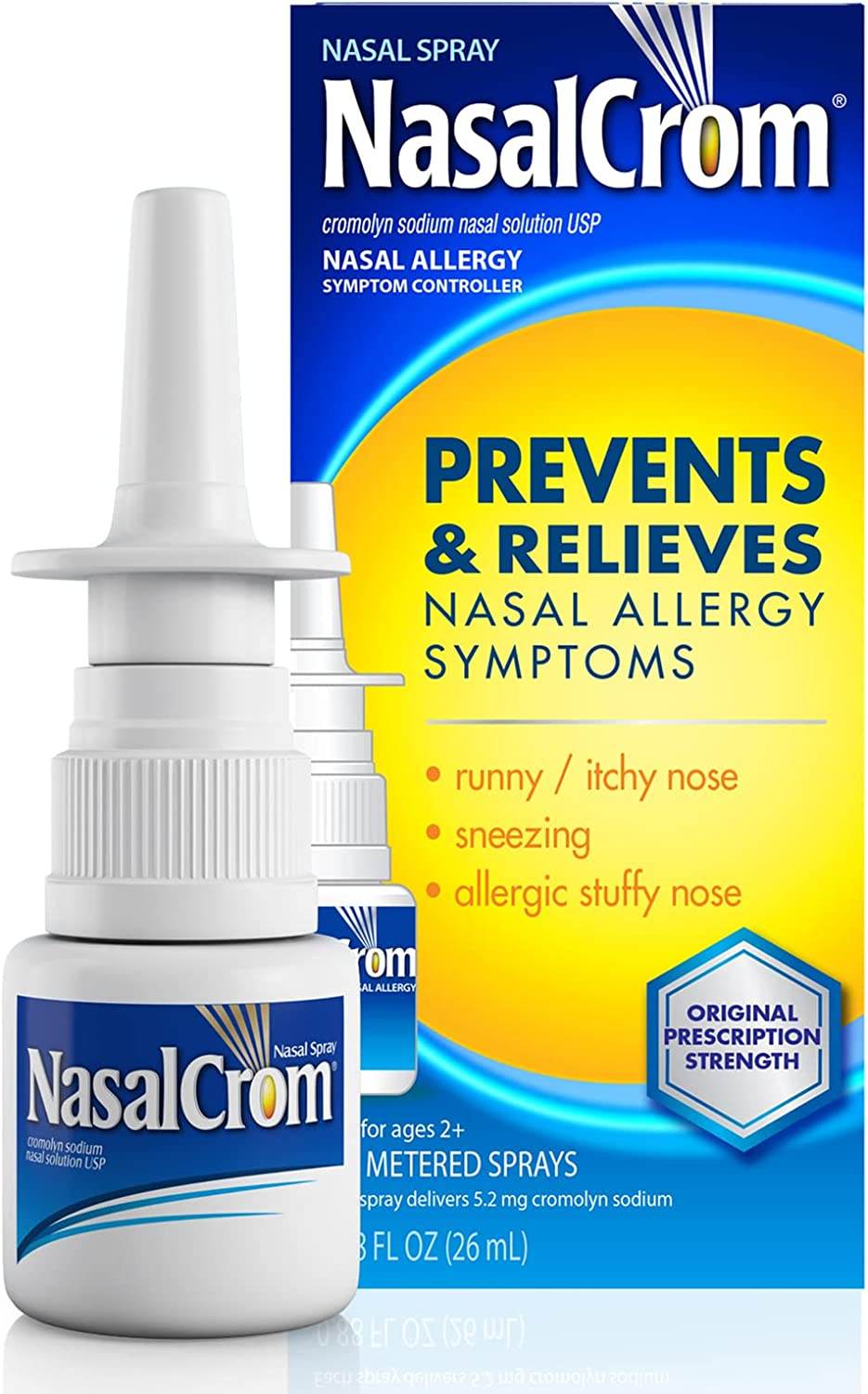 Nasalcrom Non-Drowsy 200 Metered Nasal Spray, 0.88 oz - OTC Shoppe Express