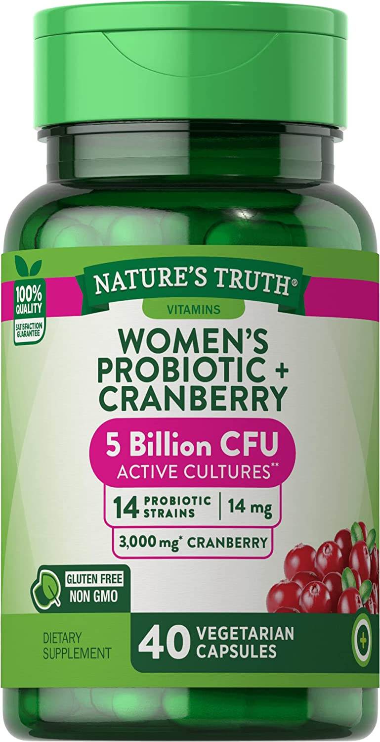 Nature's Truth Women's Probiotic + Cranberry, Vegetarian Capsules, 40 ea - OTC Shoppe Express