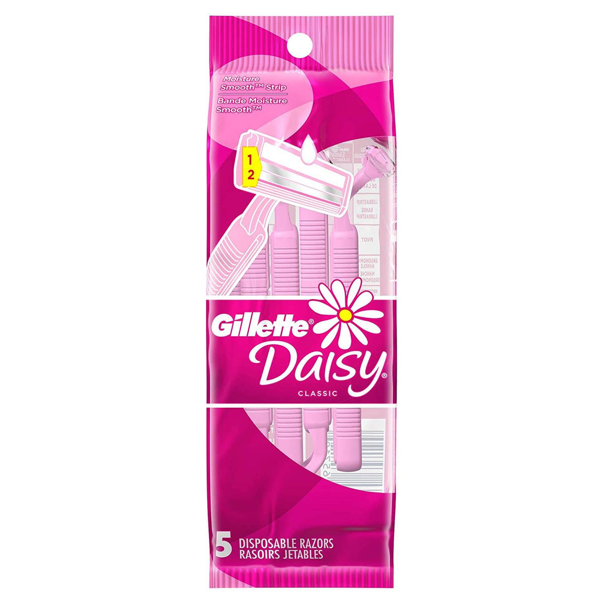 Gillette Daisy Classic Disposable Women's Razor, 5 ea - OTC Shoppe Express