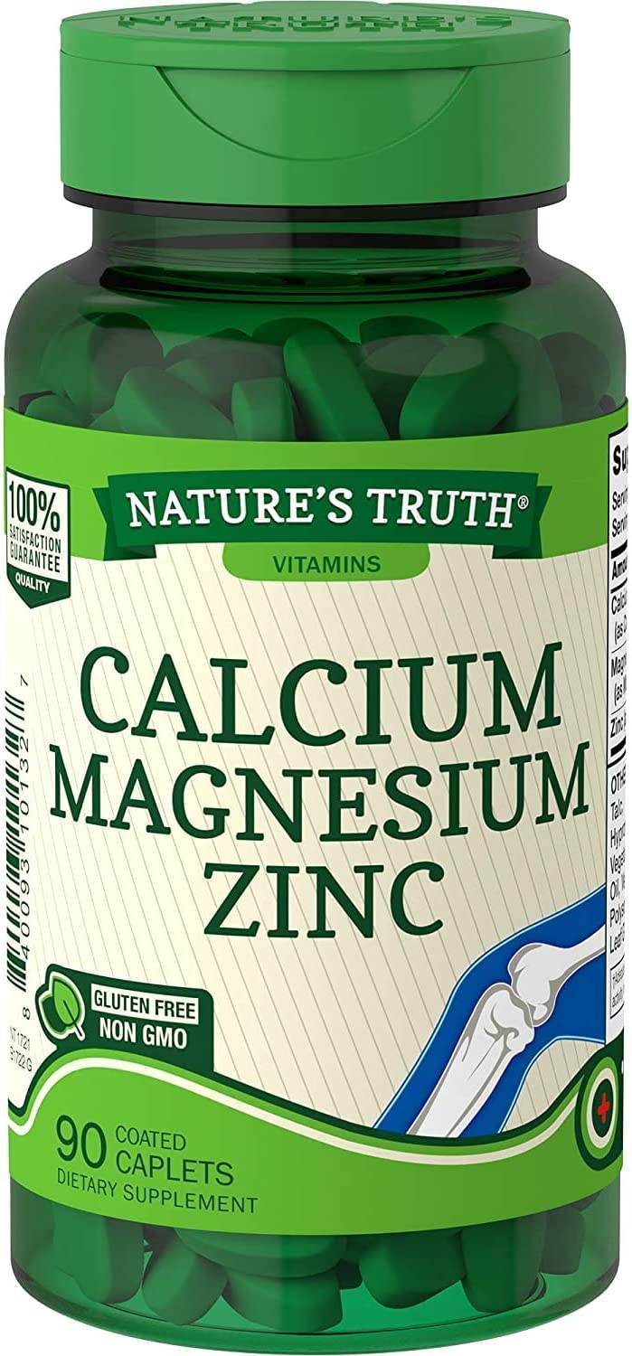 Nature's Truth Calcium Magnesium Zinc, Coated Caplets, 90 ea - OTC Shoppe Express