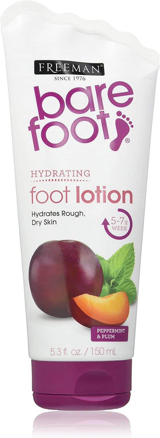 Freeman Bare Foot Softening Foot Lotion, Peppermint & Plum, 5.3 oz - OTC Shoppe Express