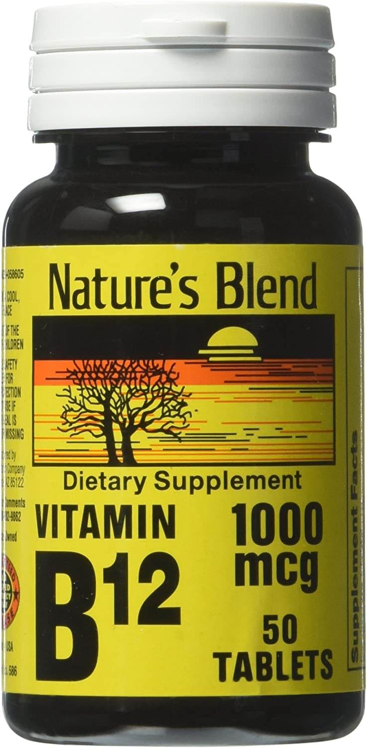 Nature's Blend Vitamin B-12, 1000 mcg, Tablets, 50 ea - OTC Shoppe Express