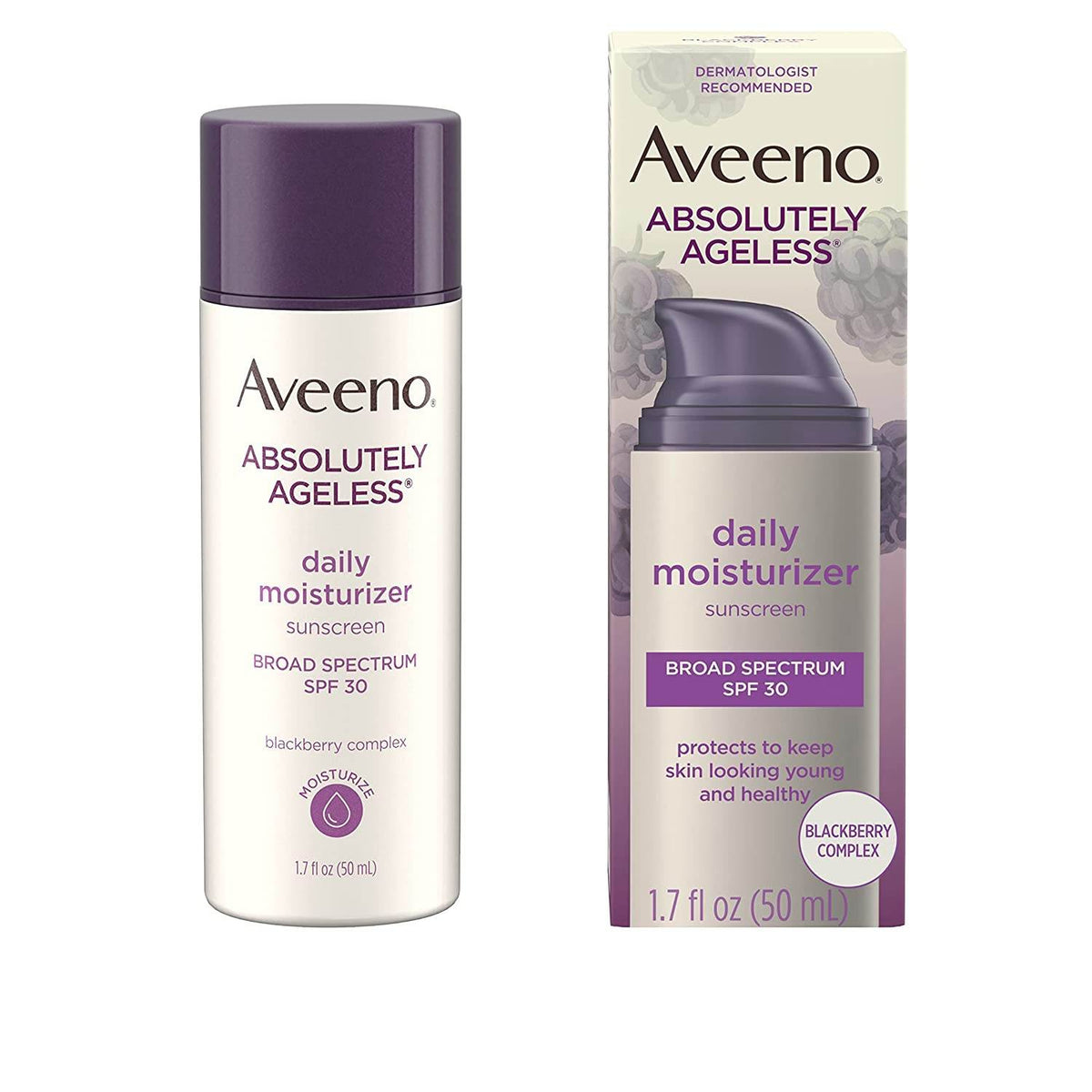 Aveeno Absolutely Ageless Daily Moisturizer, Blackberry, 1.7 oz - OTC Shoppe Express