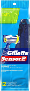 Gillette Sensor2 Pivot Plus Disposable Razor, 12 ea - OTC Shoppe Express