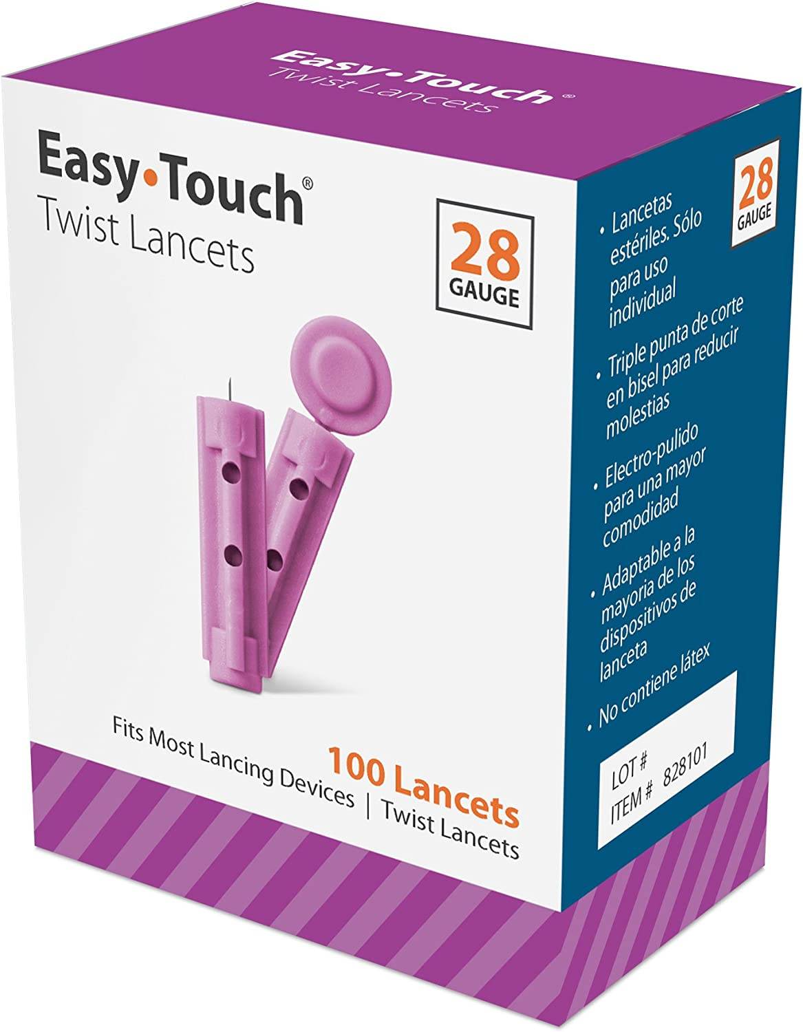 Easy Touch Twist Lancets, 28G, 100 ea - OTC Shoppe Express