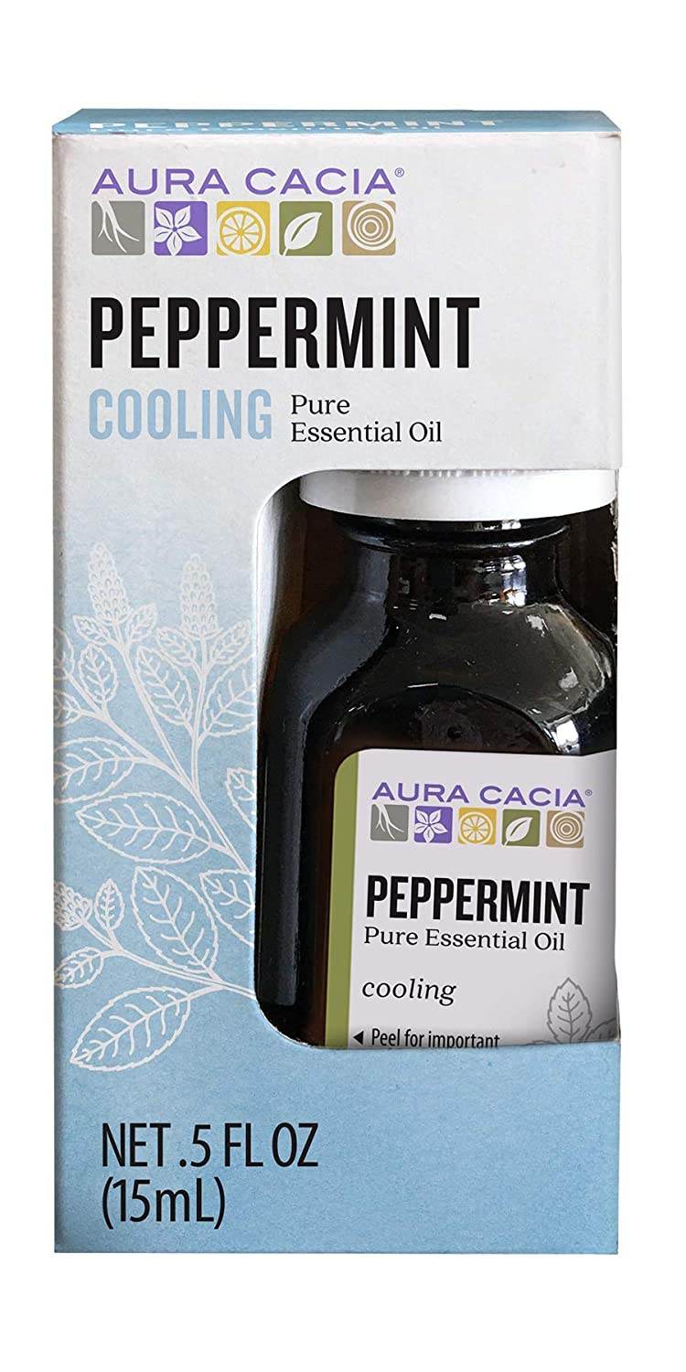 Aura Cacia Essential Oil, Peppermint, 0.5 oz - OTC Shoppe Express