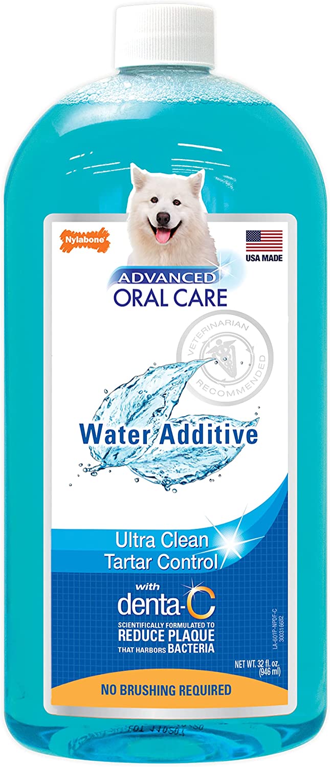 Nylabone Advanced Oral Care Water Additive for Dogs, Liquid Tartar Remover Original, 32 oz