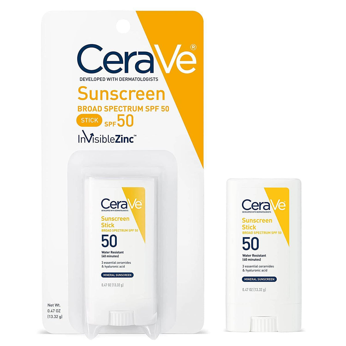 CeraVe Suncare Sunscreen Stick, SPF 50, 0.45 oz - OTC Shoppe Express