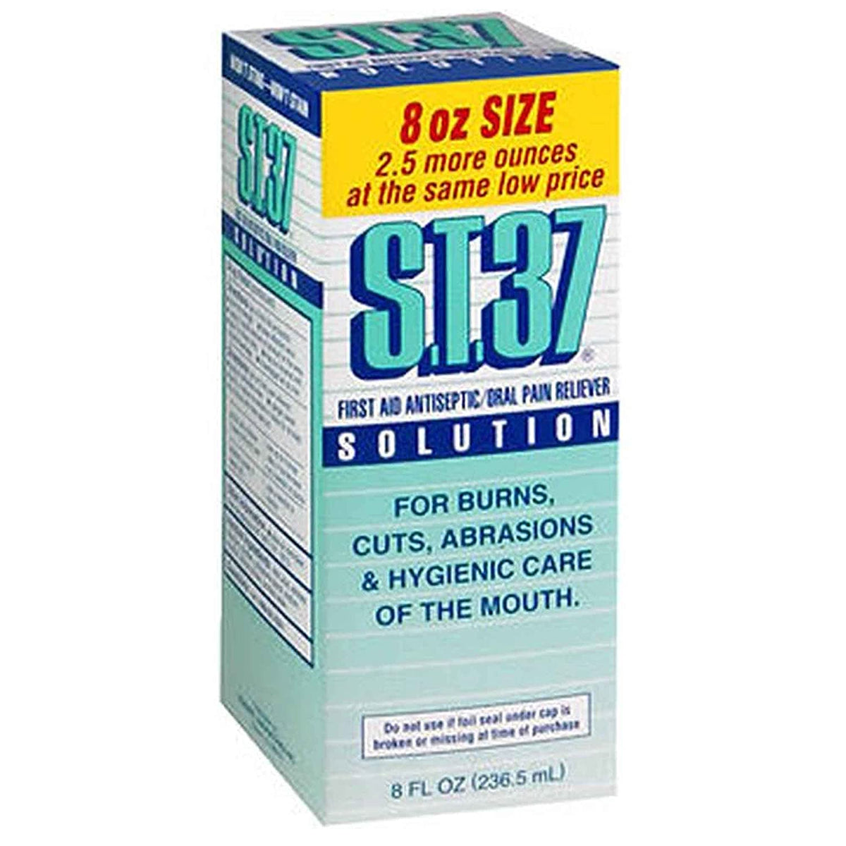 S.T.37 First Aid Antiseptic & Oral Pain Reliever Solution, 8 oz