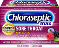 Chloraseptic Max Sore Throat Lozenges, Wild Berries, 15 ea - OTC Shoppe Express
