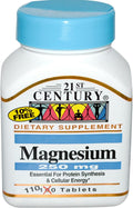 21st Century Magnesium, 250 mg, Tablets, 110 ea