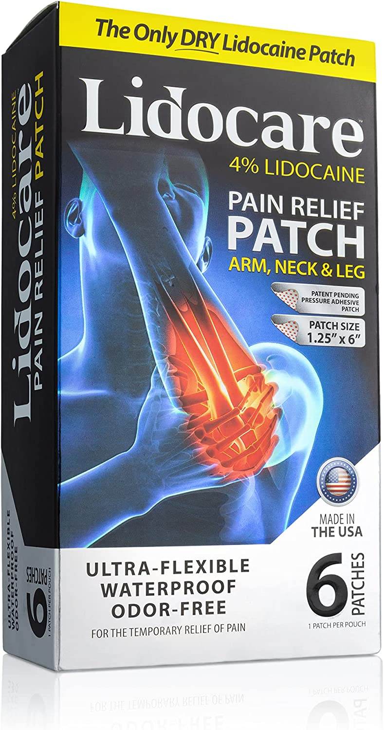 Lidocare Arm, Neck and Leg Pain Relief Patchs, 6 ea - OTC Shoppe Express