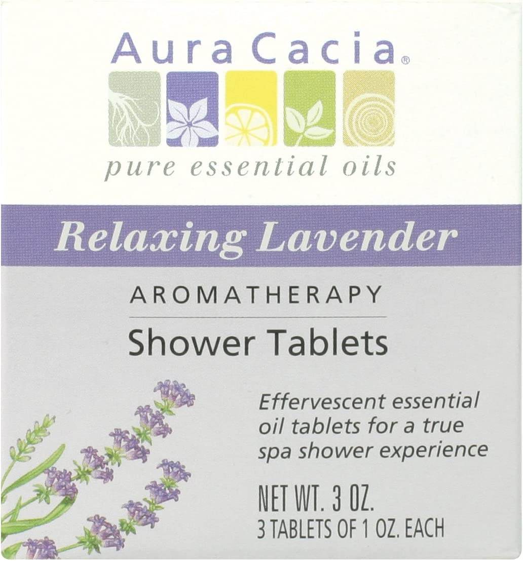 Aura Cacia Shower Tablets, Relaxing Lavender, 3 ea - OTC Shoppe Express