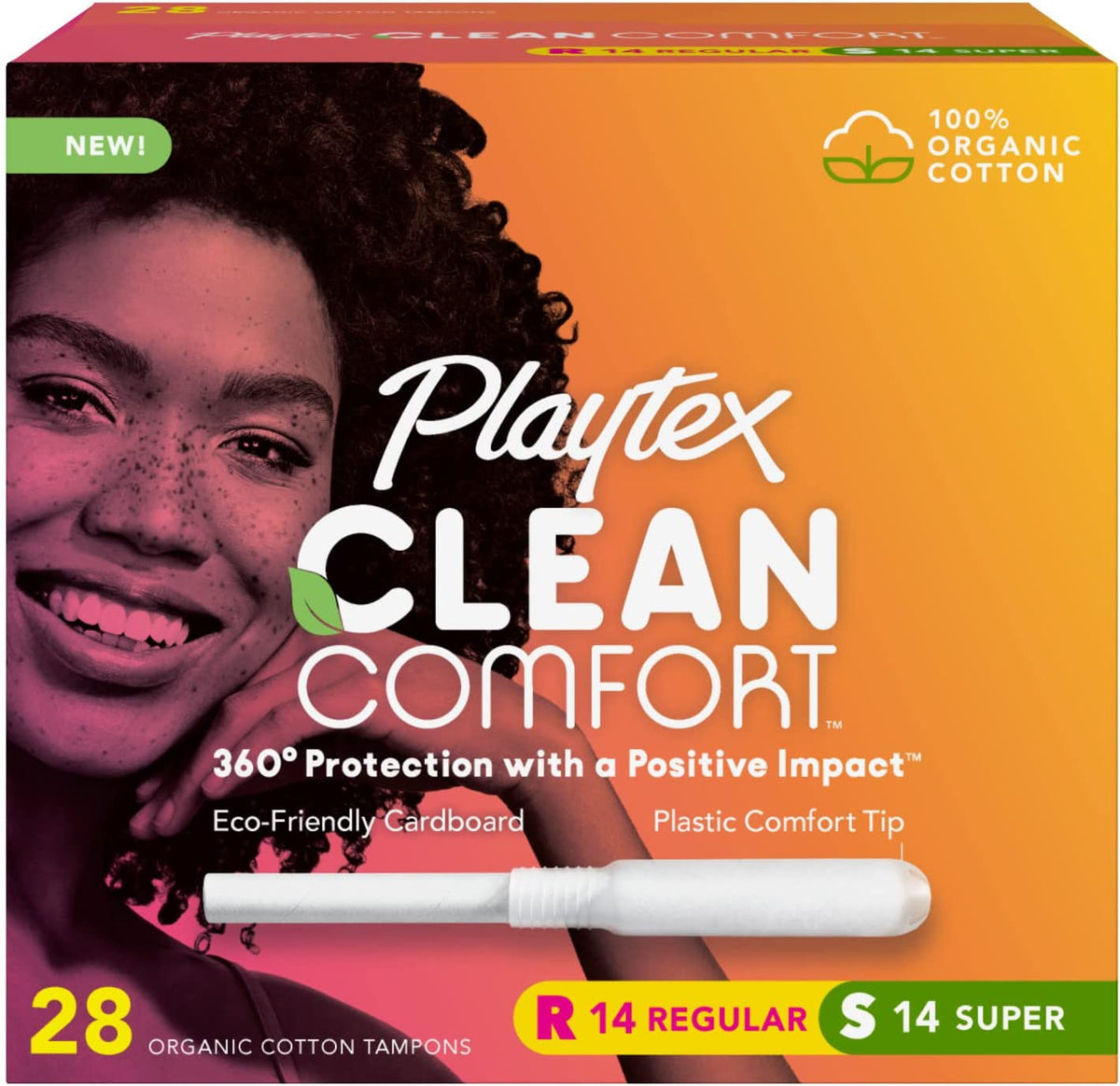 Playtex Clean Comfort Tampons Multi-Pack, 28 ea