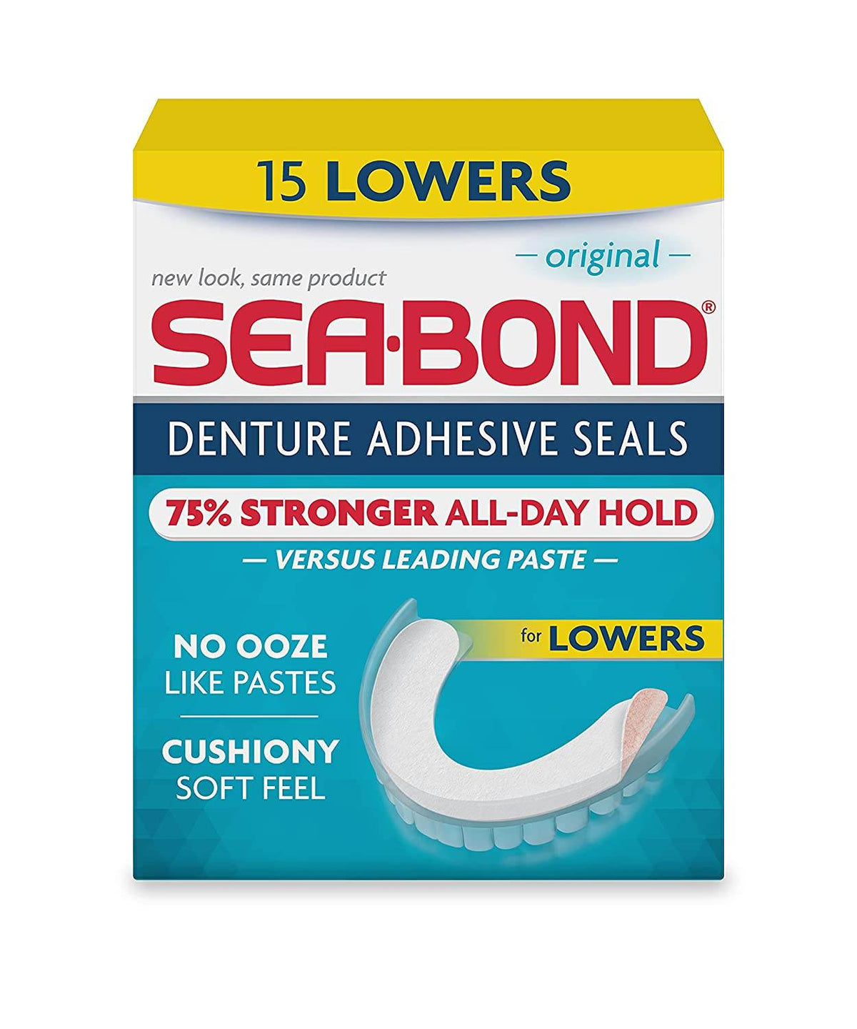 Sea-Bond Denture Adhesive Wafers, Lowers, Original, 15 ea - OTC Shoppe Express