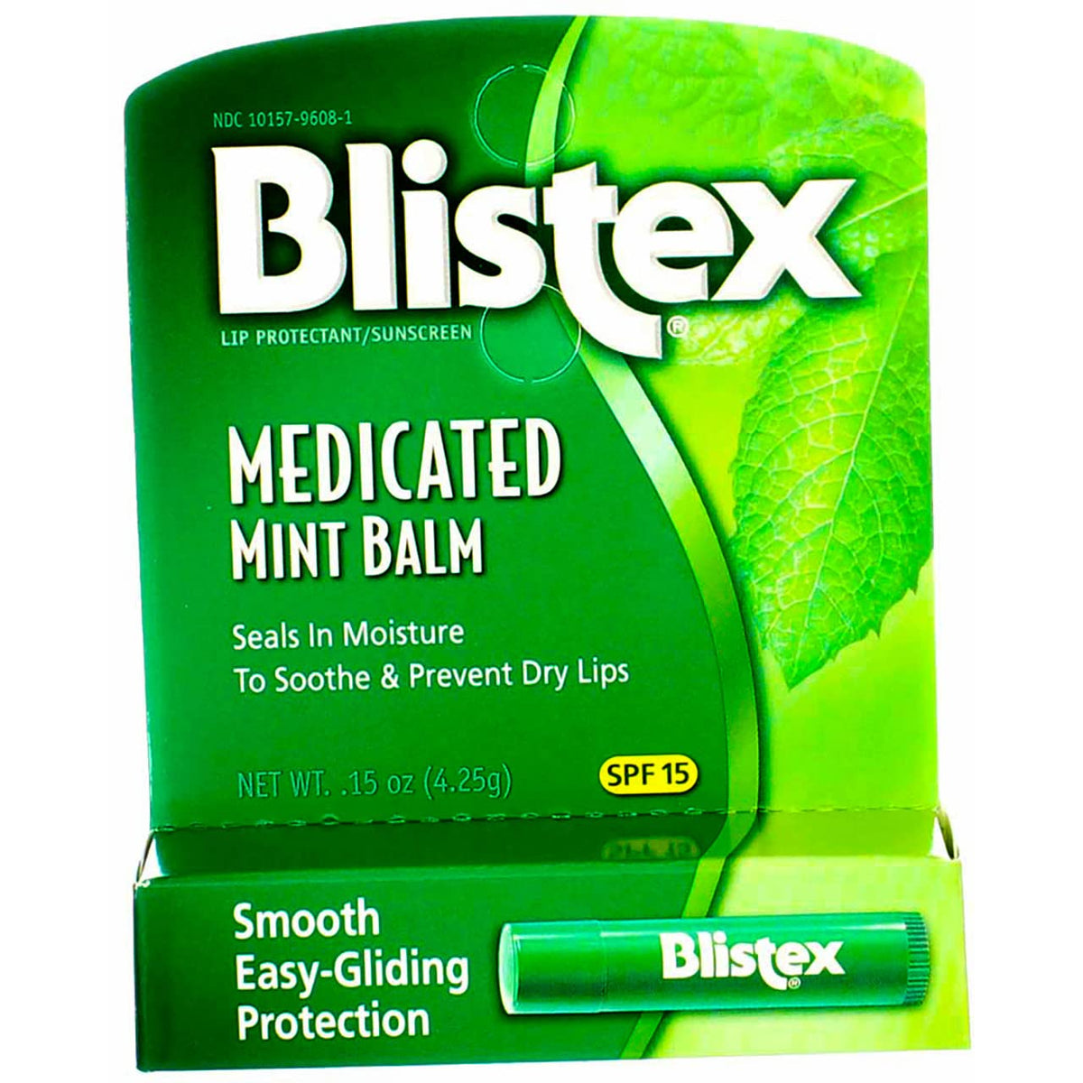 Blistex Medicated Mint Balm, Lip Protectant/Sunscreen, SPF 15, 0.15 oz