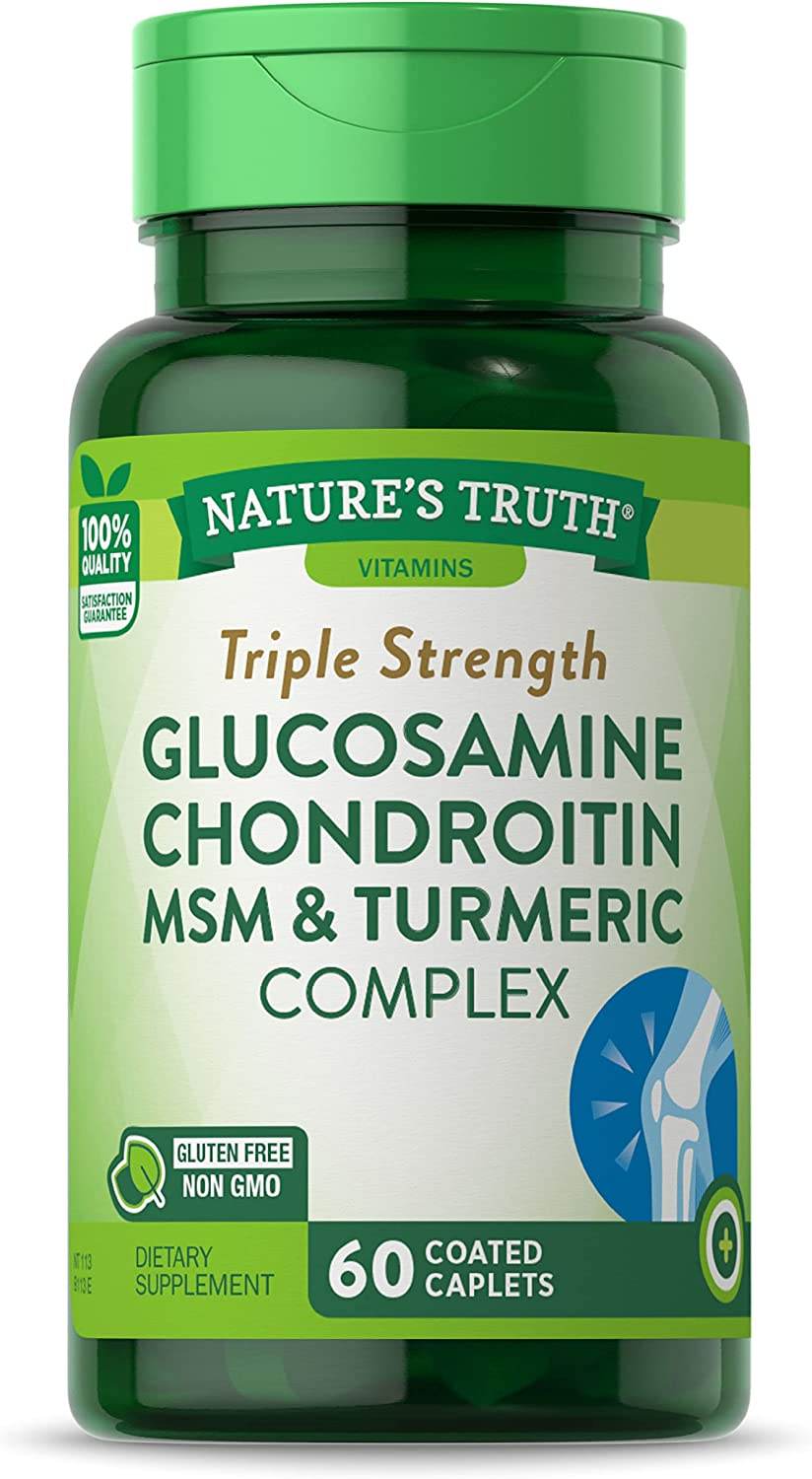 Nature's Truth Triple Strength Glucosamine Chondroitin MSM Complex, Coated Caplets, 60 ea - OTC Shoppe Express