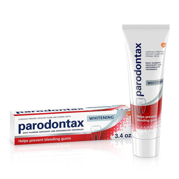 Parodontax Daily Fluoride Toothpaste, Whitening, 3.4 oz - OTC Shoppe Express