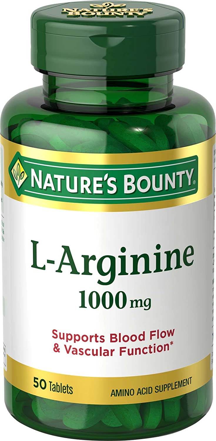 Nature's Bounty L-Arginine, 1000 mg, Amino Acid Supplement, Tablets, 50 ea - OTC Shoppe Express