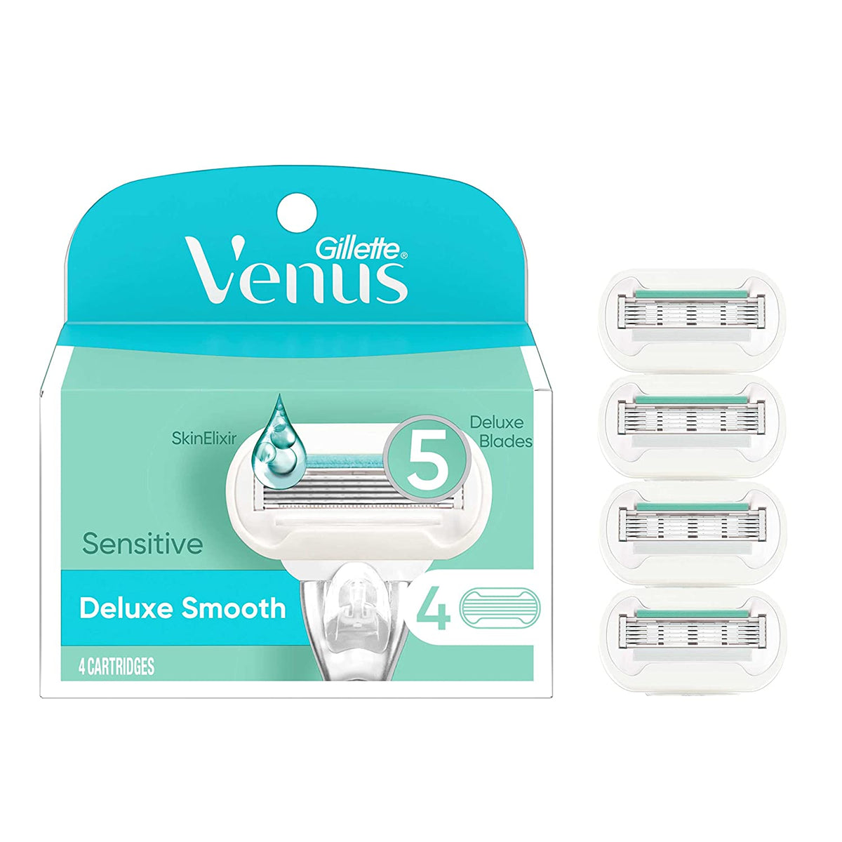 Gillette Venus Embrace Sensitive Women's Razor Blade Refills, 4 ea