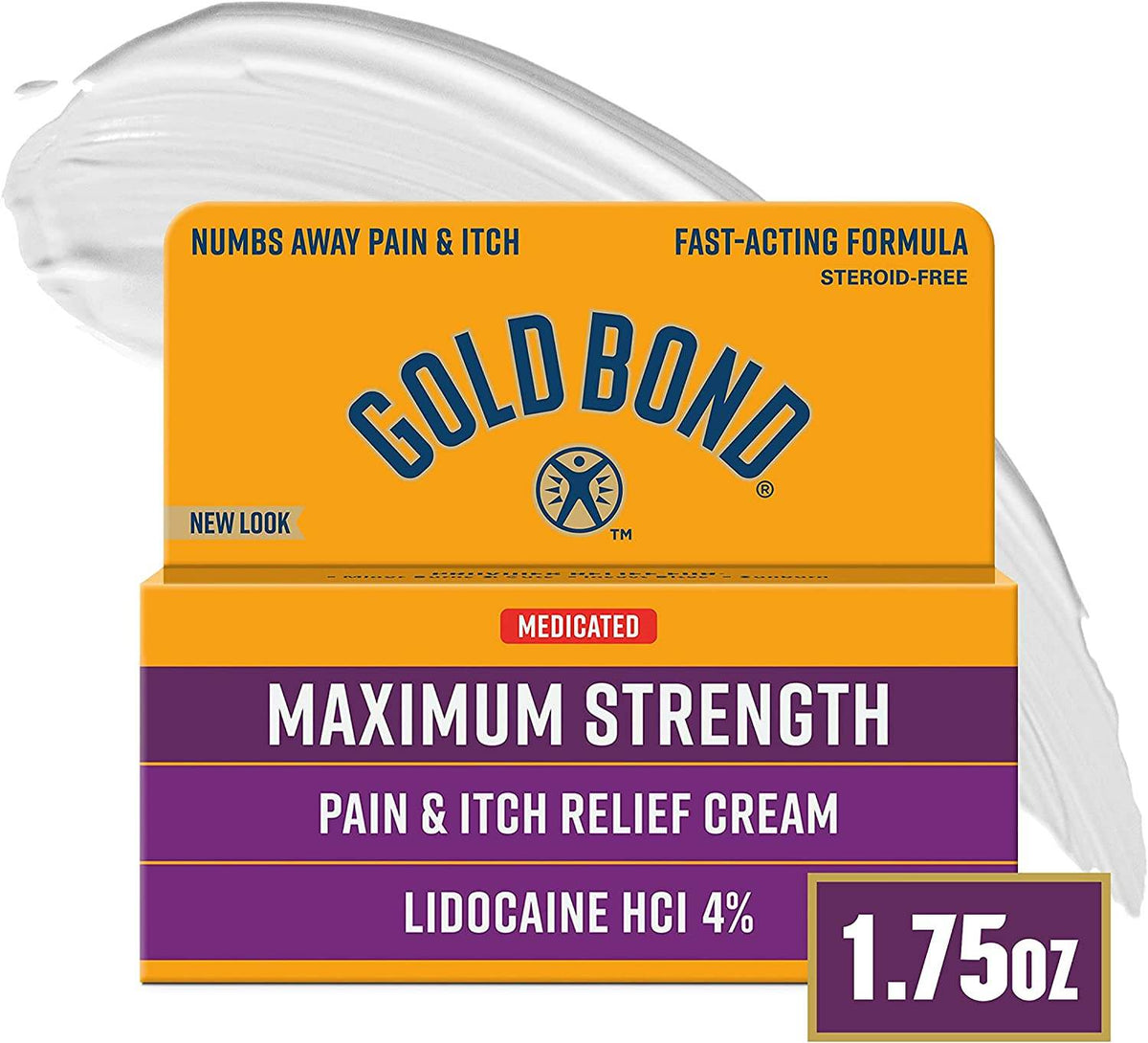 Gold Bond Pain & Itch Cream with Lidocaine, 1.75 oz - OTC Shoppe Express