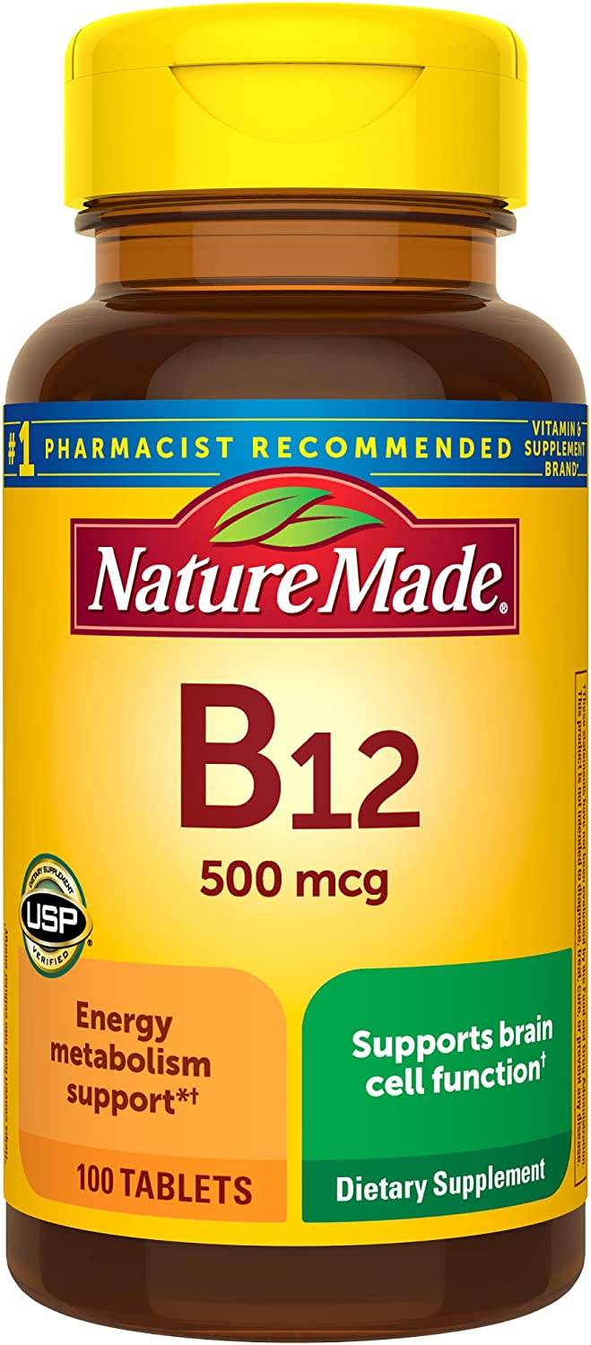 Nature Made Vitamin B12, 500 mcg, Tablets, 100 ea - OTC Shoppe Express