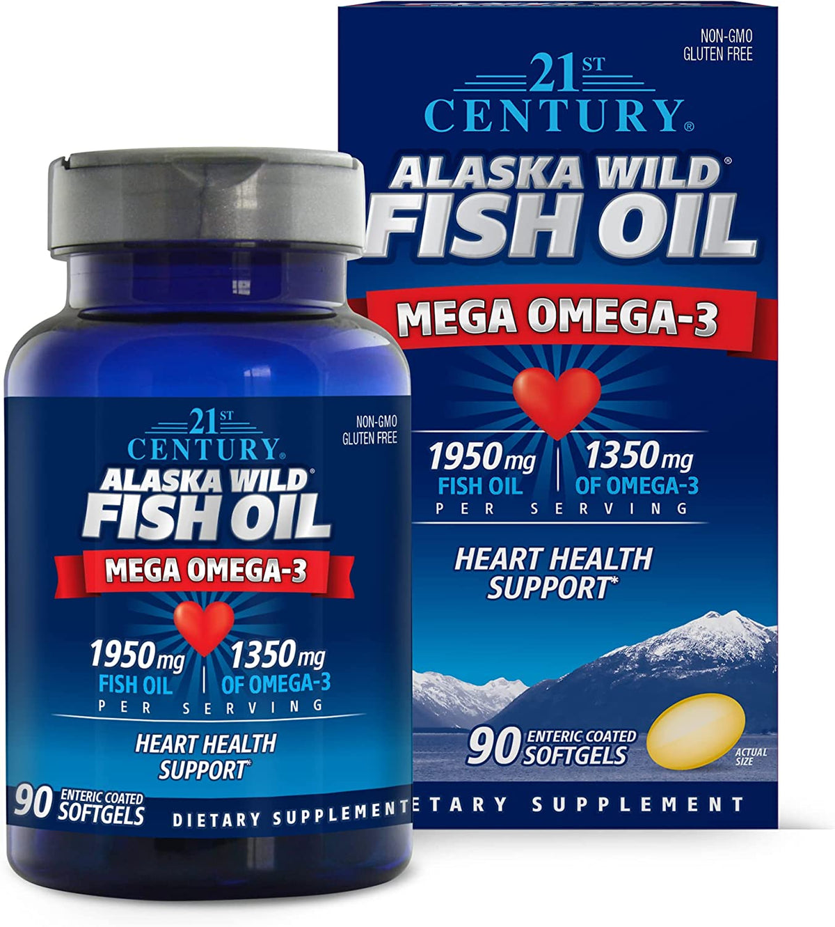 21st Century Alaska Wild Fish Oil, Softgels, 90 ea