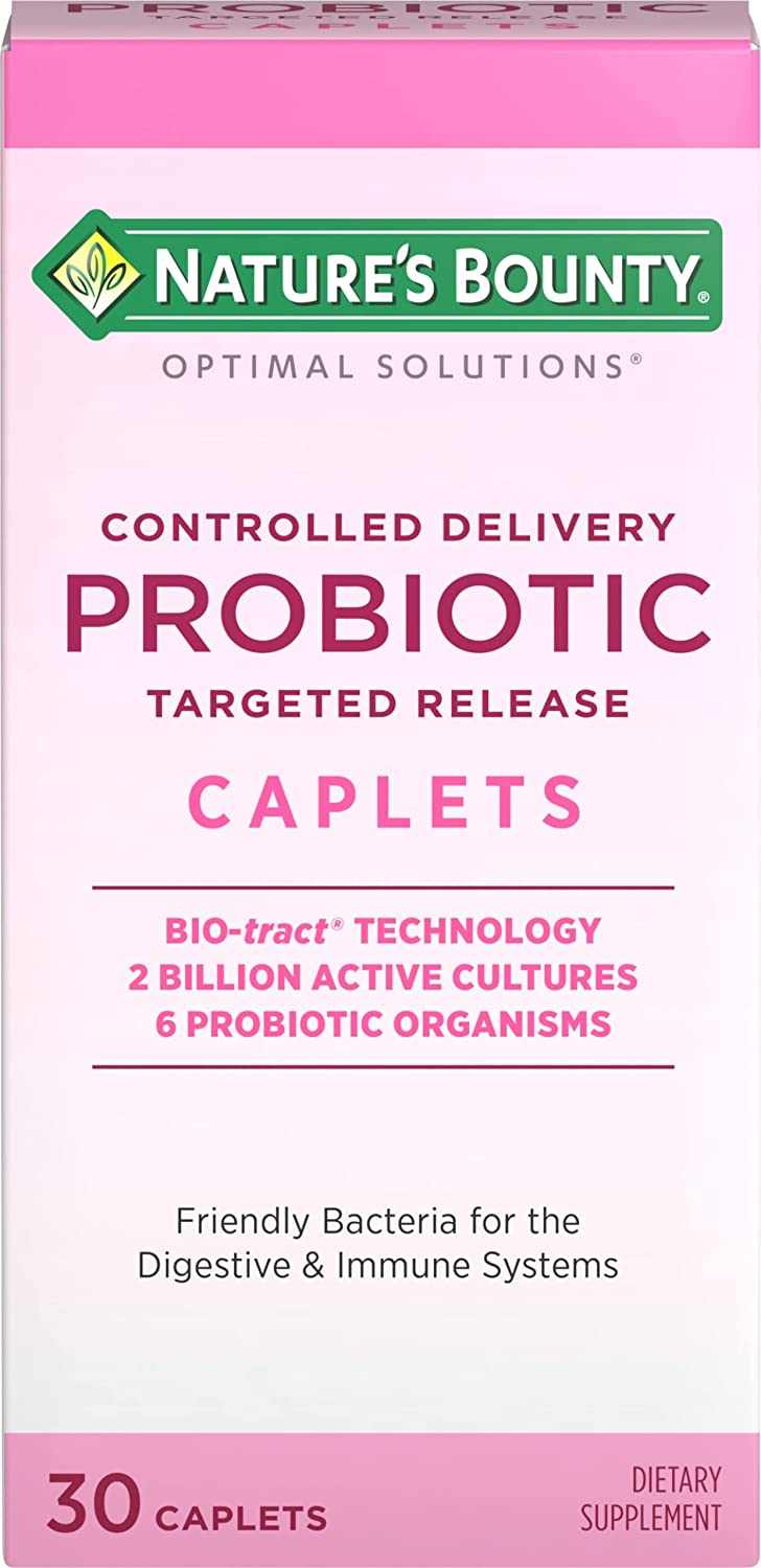 Nature's Bounty Probiotic, Targeted Release System, Caplets, 30 ea