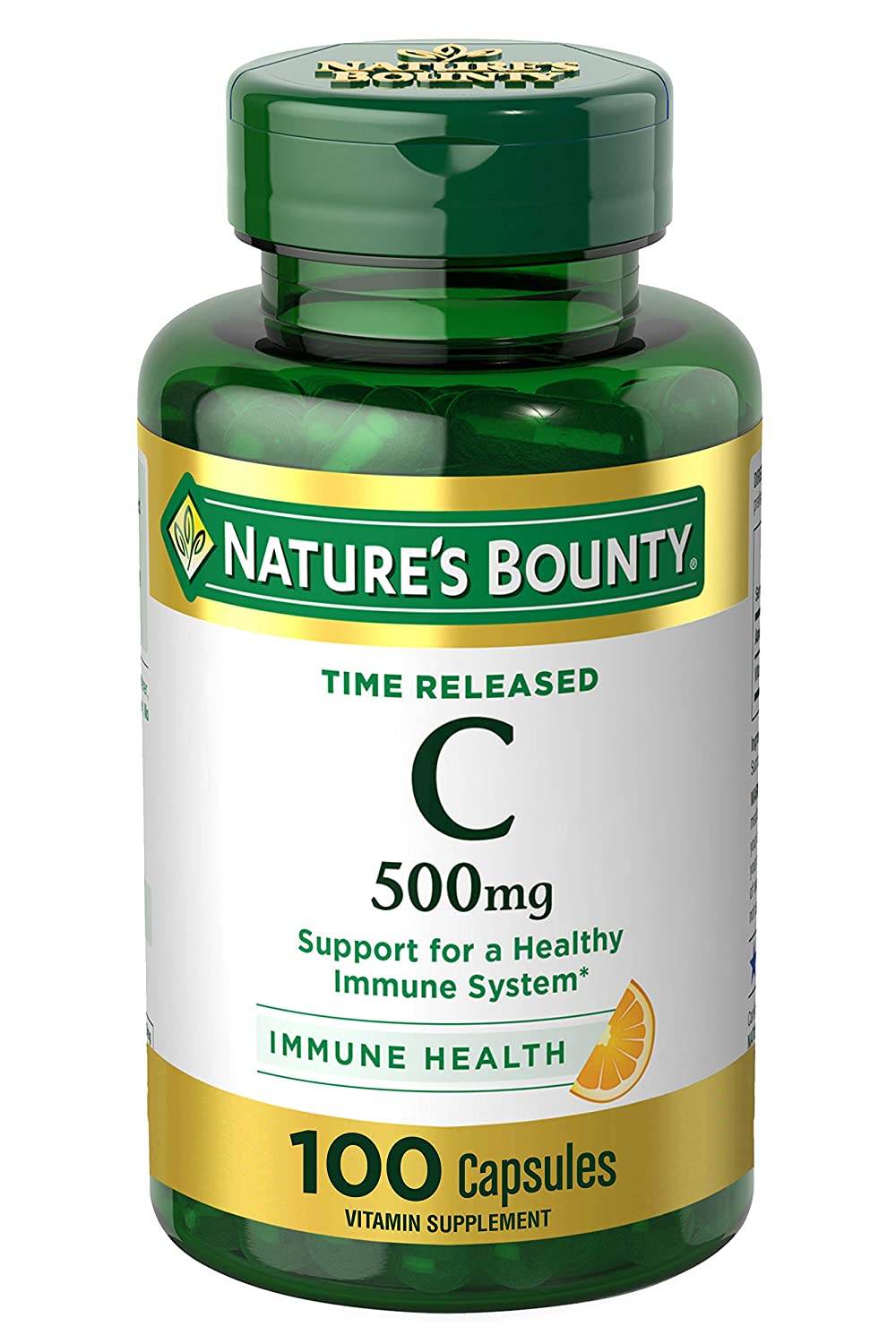 Nature's Bounty Pure Vitamin C, 500 mg, Time Released, Capsules, 100 ea - OTC Shoppe Express