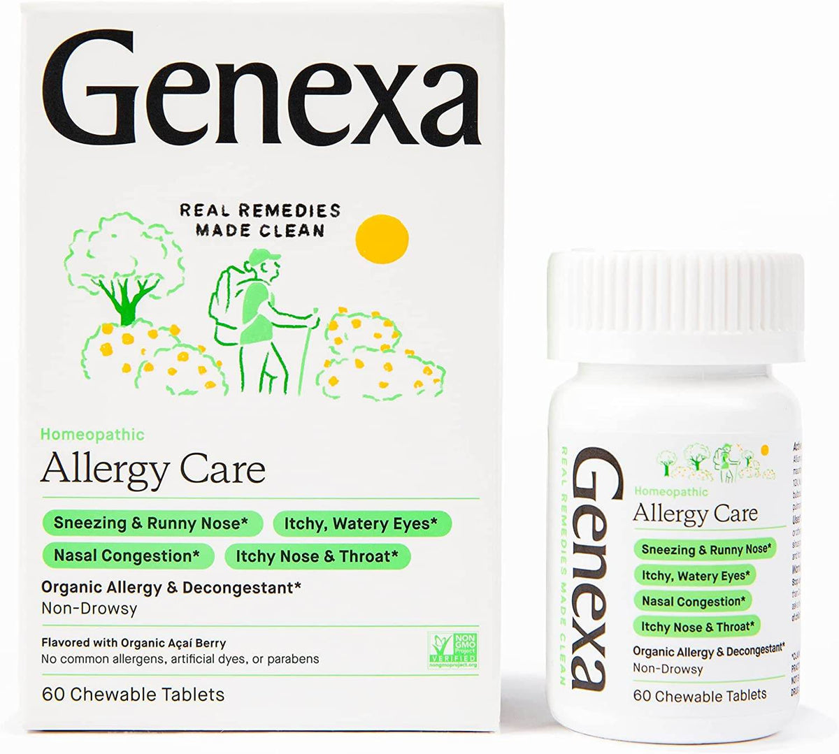 Genexa Allergy-D for Adult, Chewable Tablets, Acai Berry Flavor, 60 ea - OTC Shoppe Express