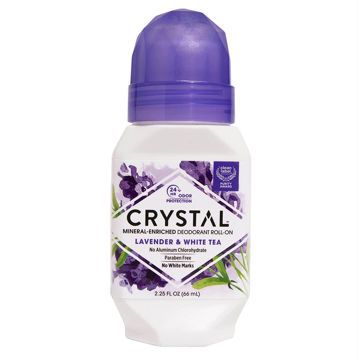 Crystal Essence Mineral Roll-On Deodorant, Lavender, 2.25 oz - OTC Shoppe Express