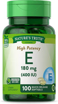 Nature's Truth High Potency E, 400 IU, Quick Release Softgels, 100 ea - OTC Shoppe Express