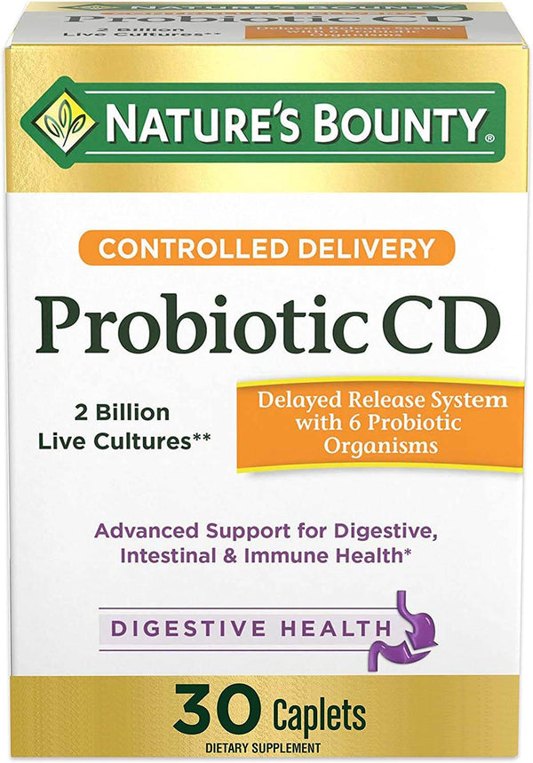 Nature's Bounty Probiotic CD, Controlled Delivery, Caplets, 30 ea - OTC Shoppe Express