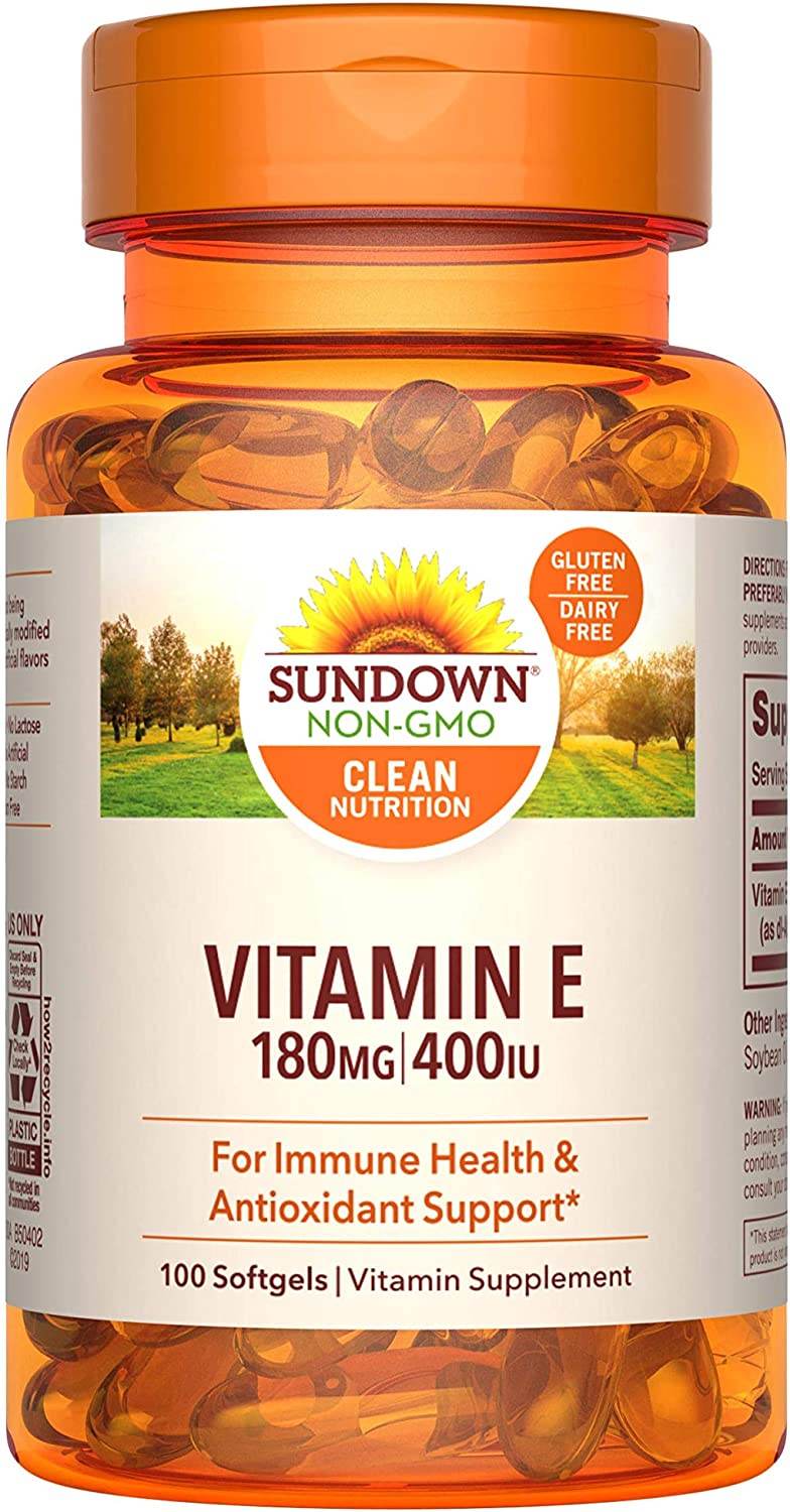 Sundown Naturals Vitamin E, 400 IU, Softgels, 100 ea - OTC Shoppe Express