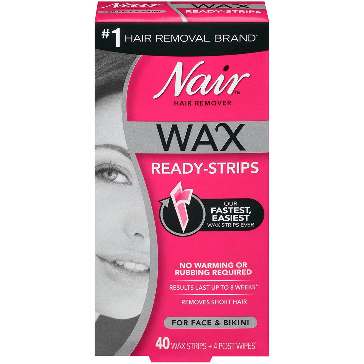 Nair Wax Ready-Strips Face, 40 ea - OTC Shoppe Express