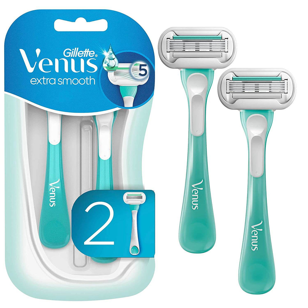 Gillette Venus Embrace Sensitive Women's 5 Blade Disposable Razors, 2 ea - OTC Shoppe Express
