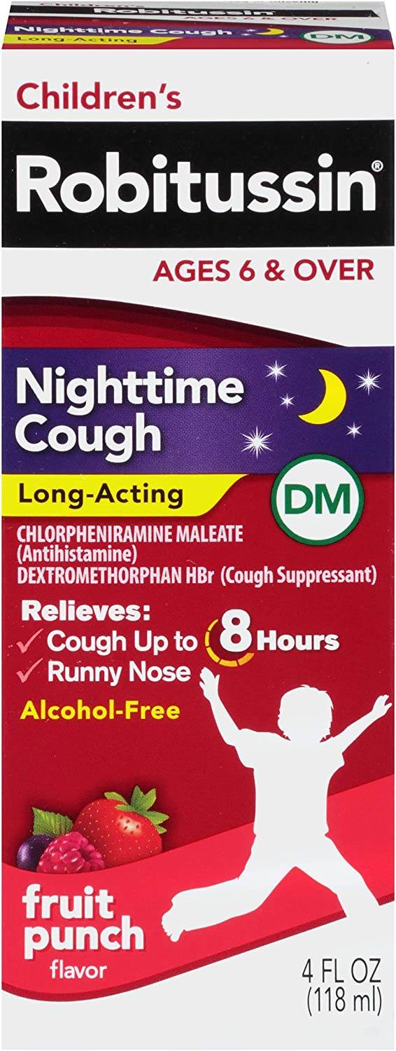 Children's Robitussin Nighttime Cough, Fruit Punch, 4 oz - OTC Shoppe Express