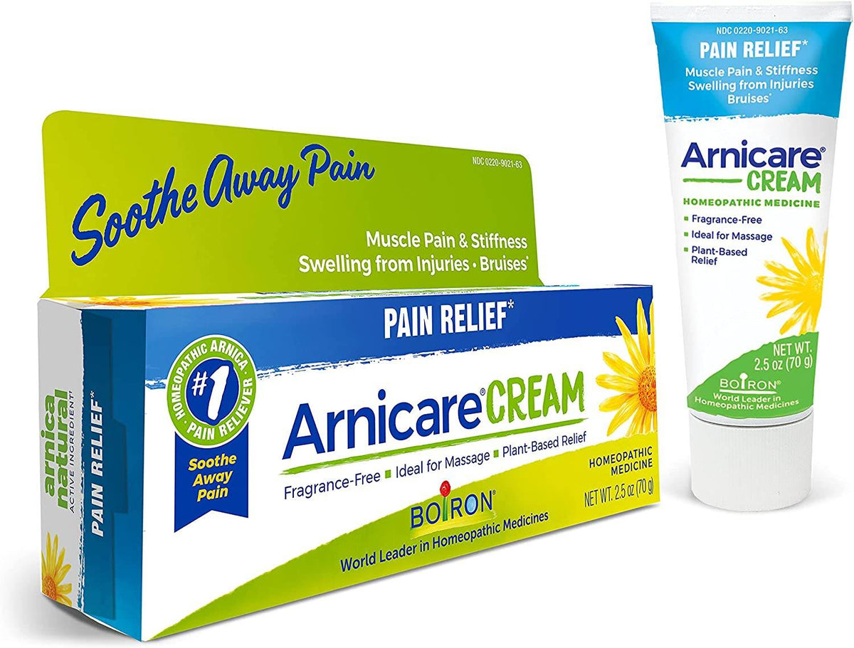 Boiron Arnicare Cream Homeopathic Arnica Pain Relief Medicine, 2.5 oz - OTC Shoppe Express
