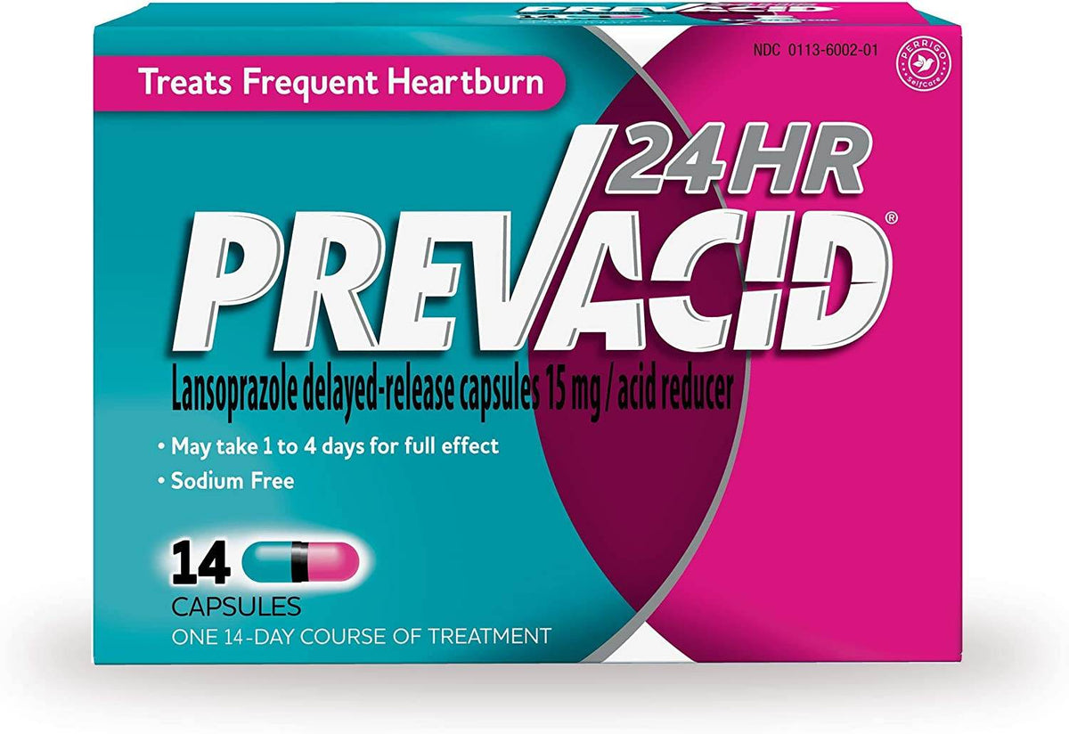 Prevacid 24HR Acid Reducer, Delayed-Release Capsules, 14 ea - OTC Shoppe Express