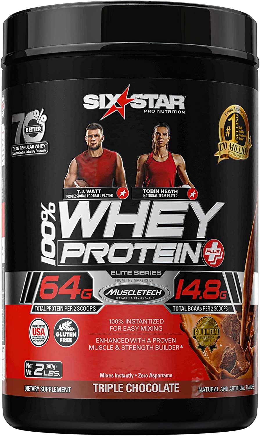 Six Star Elite Series Whey Protein+, Triple Chocolate, 2 lbs