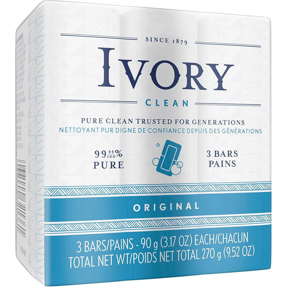 Ivory Bar Soap, Original, 3.1 oz, 3 ea - OTC Shoppe Express